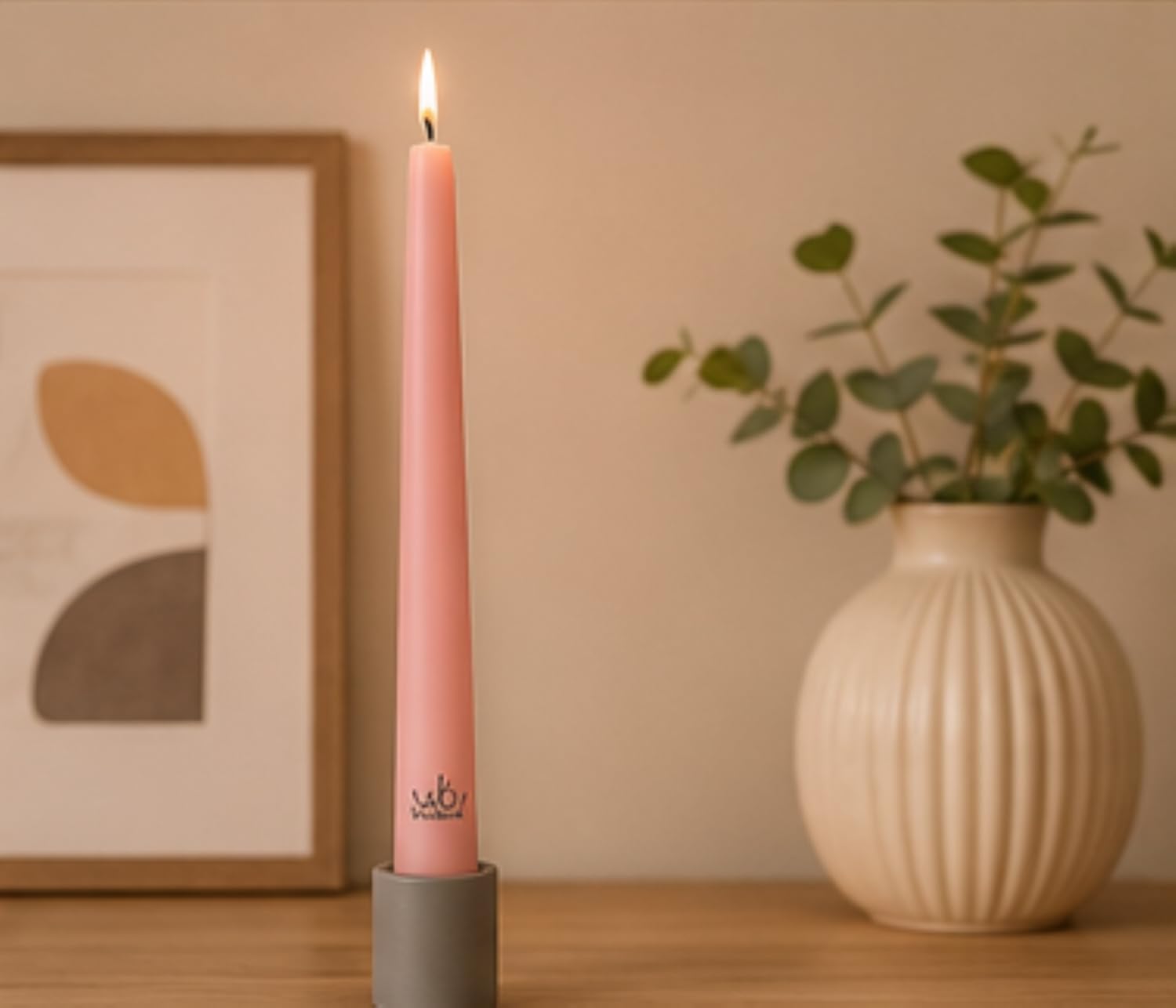 Taper Candles 10 Inch – Pack of 4 | Dripless, Smokeless, Long Burn | Elegant for Dinner, Wedding & Home Décor (Black)