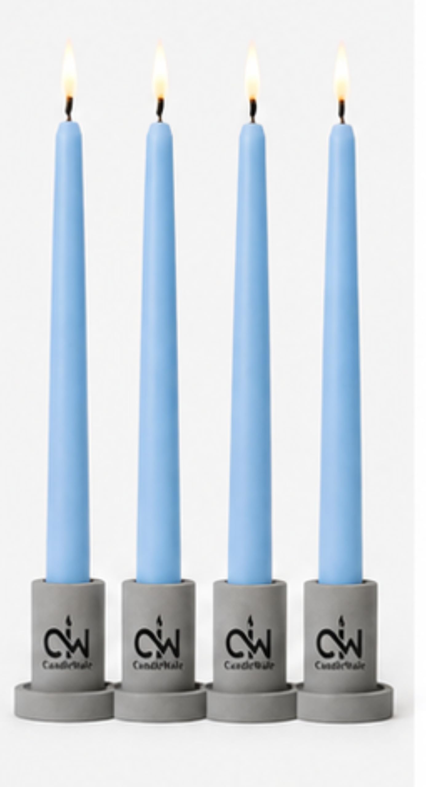 Taper Candles 10 Inch – Pack of 4 | Dripless, Smokeless, Long Burn | Elegant for Dinner, Wedding & Home Décor (Black)