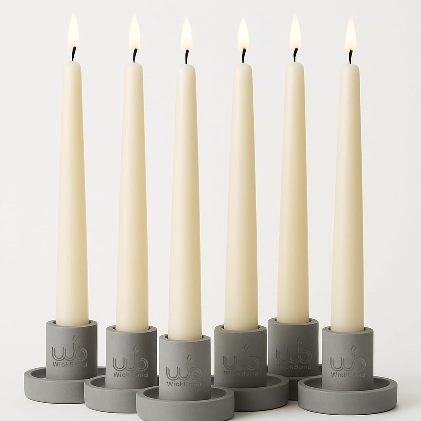 Candlewale 10″ Soy Wax Taper Candles – Pack of 6 | Dripless, Smokeless, Long Burn | Elegant for Dinner, Wedding & Home Décor (Vanila)