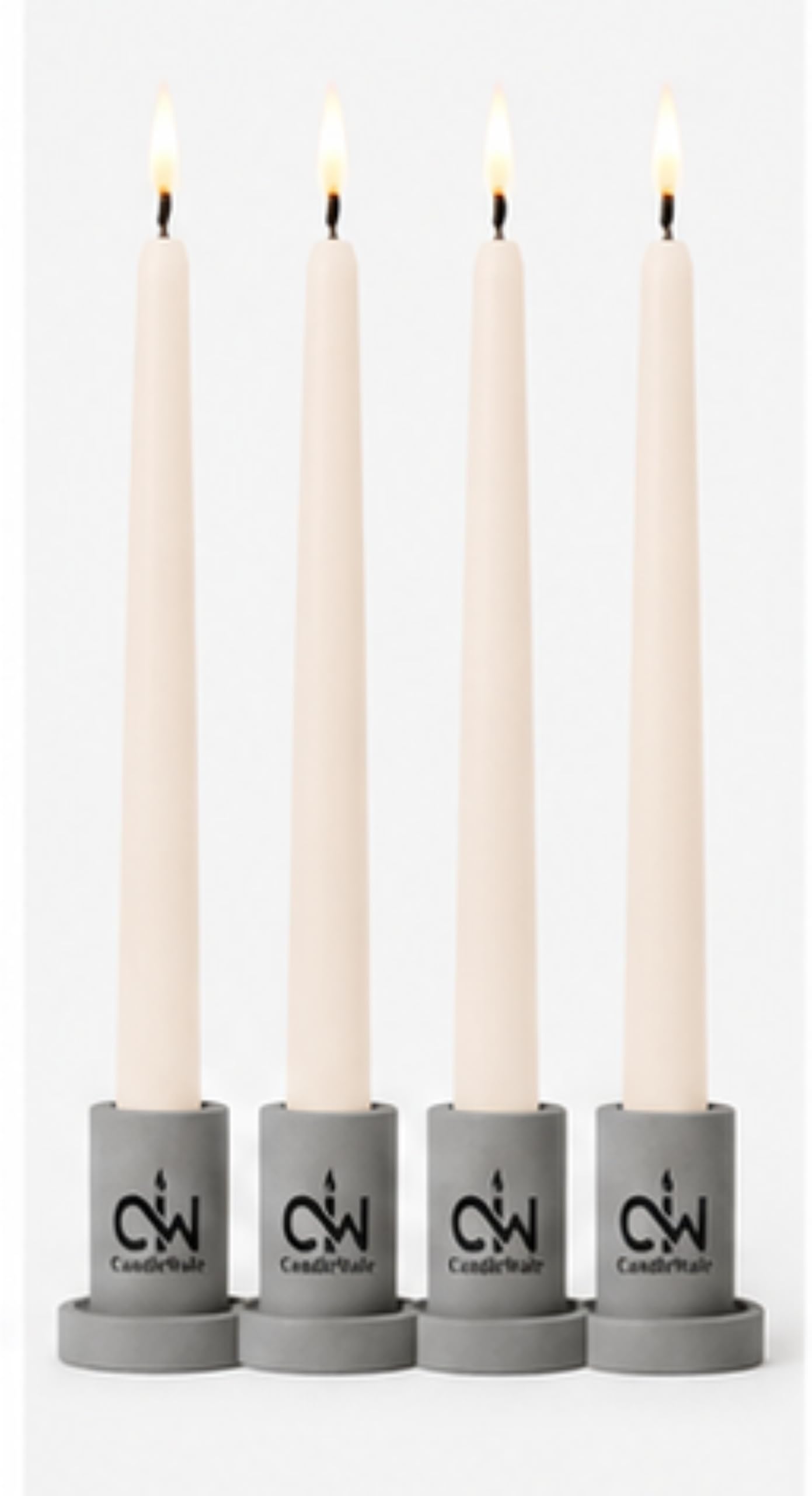 Taper Candles 10 Inch – Pack of 4 | Dripless, Smokeless, Long Burn | Elegant for Dinner, Wedding & Home Décor (Black)