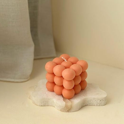 Candlewale Scented Bubble Candles, Set of 2 Handmade Soy Wax Cube Candles, Home Decor and Gifting (Tropical Sunset)