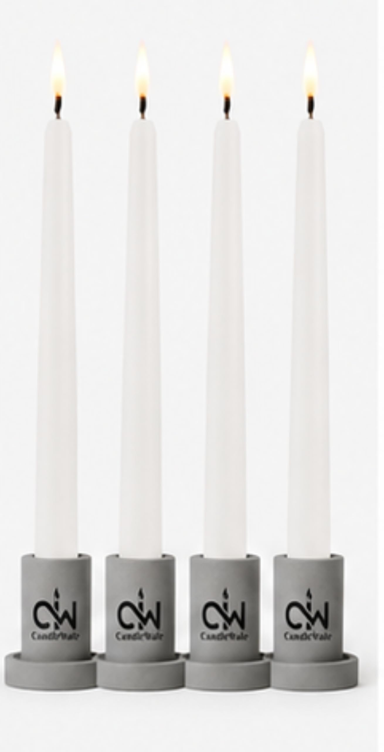 Taper Candles 10 Inch – Pack of 4 | Dripless, Smokeless, Long Burn | Elegant for Dinner, Wedding & Home Décor (Black)
