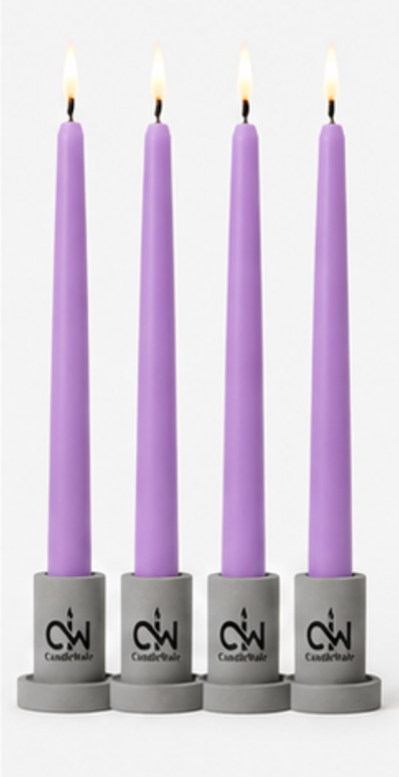 Taper Candles 10 Inch – Pack of 4 | Dripless, Smokeless, Long Burn | Elegant for Dinner, Wedding & Home Décor (Black)