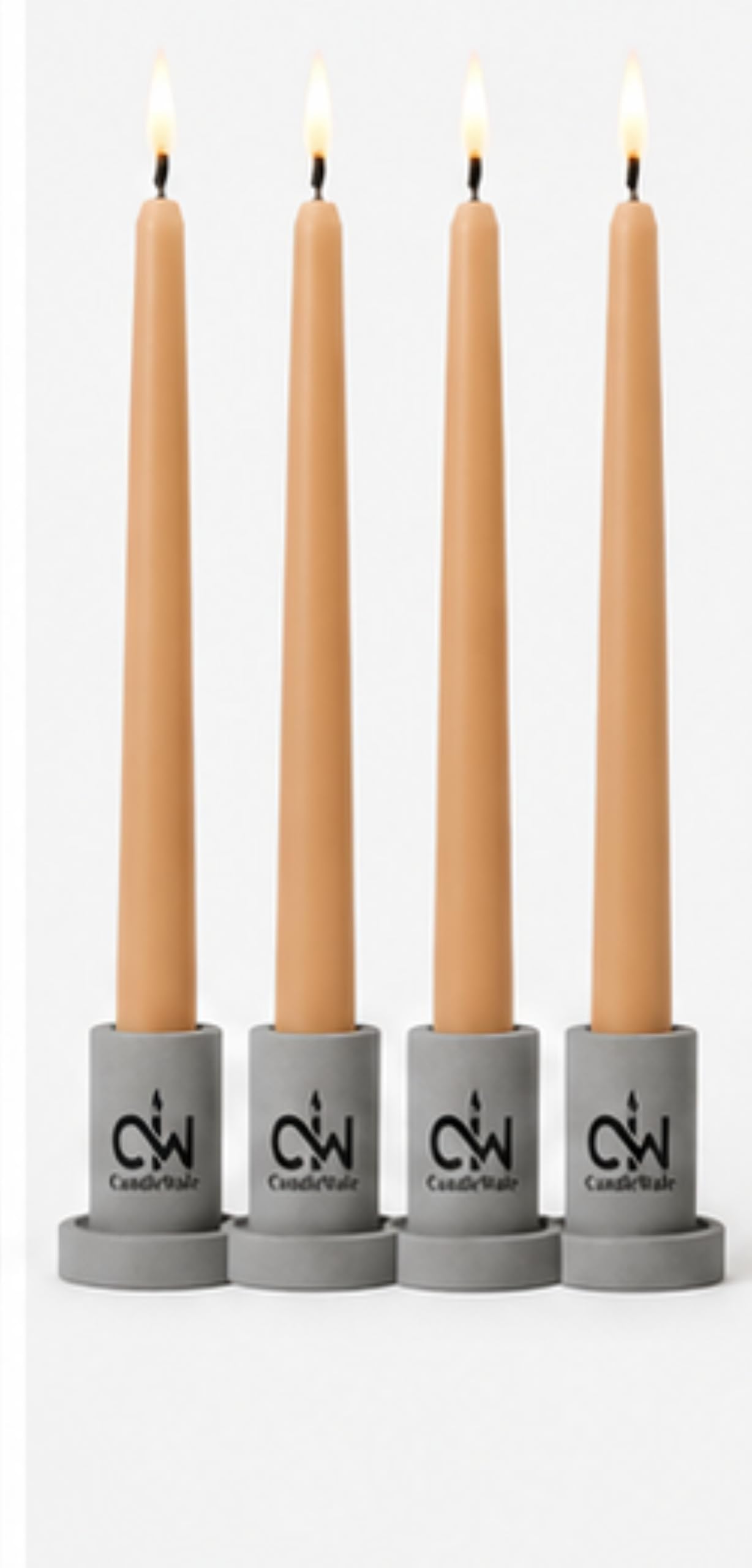 Taper Candles 10 Inch – Pack of 4 | Dripless, Smokeless, Long Burn | Elegant for Dinner, Wedding & Home Décor (Black)