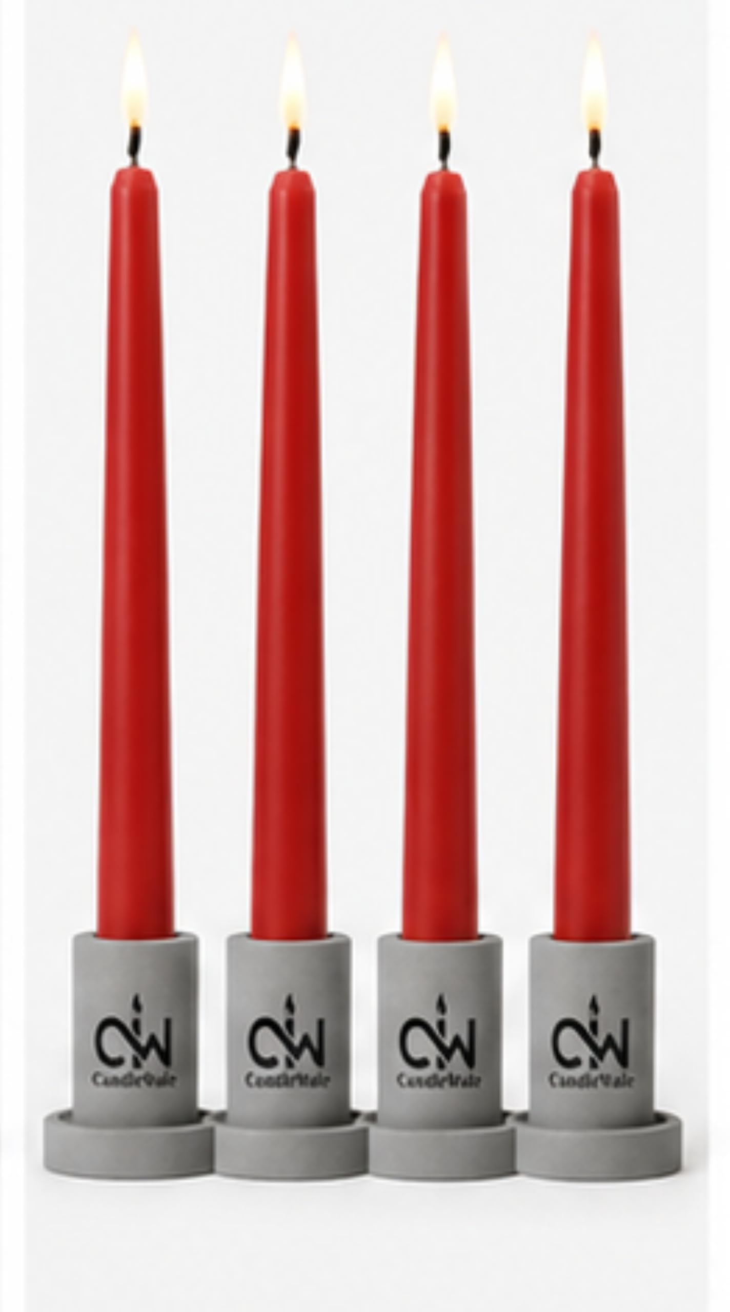 Taper Candles 10 Inch – Pack of 4 | Dripless, Smokeless, Long Burn | Elegant for Dinner, Wedding & Home Décor (Black)