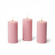 Candlewale Soy Wax Ribbed Pillar Candle Set of 3 – 2x3 Scented Candles for Home Decor, Spa, Diwali, Wedding, Valentine & X-Mass (Lily)