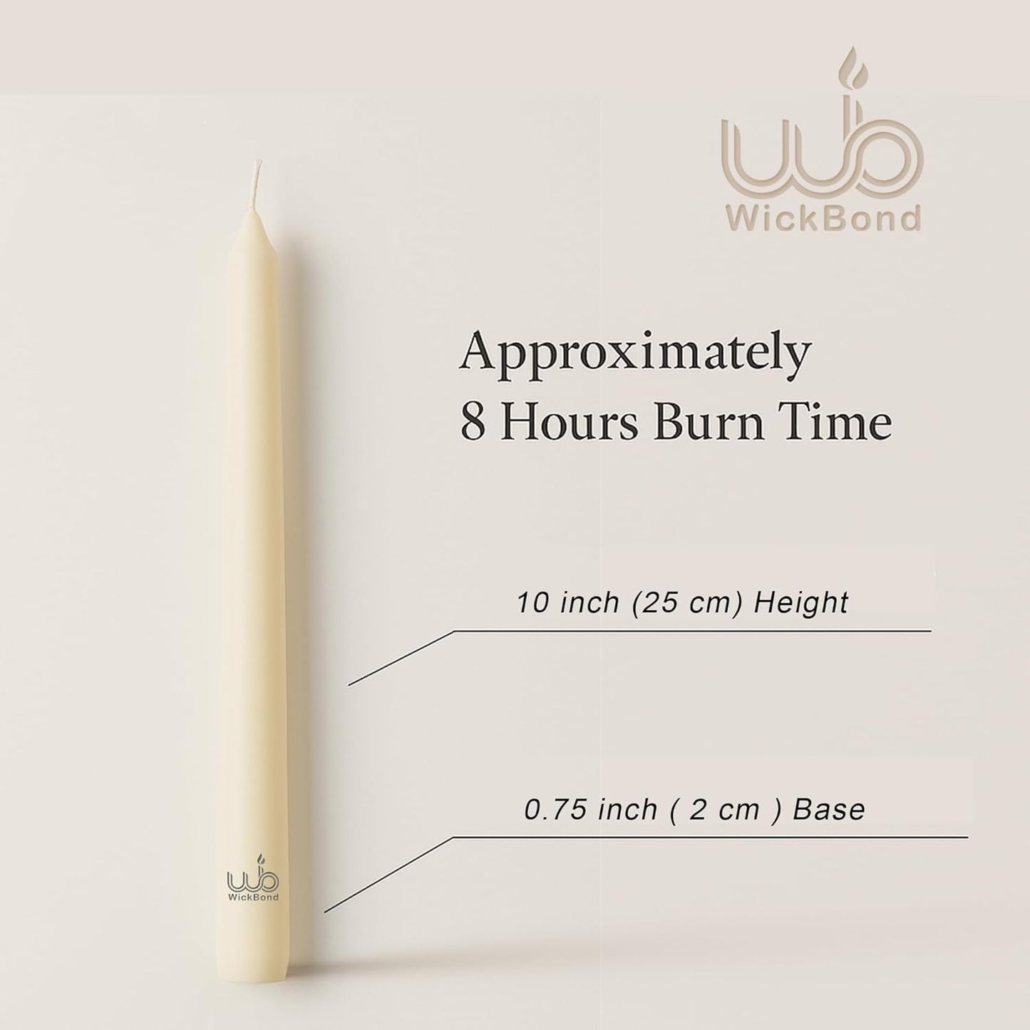 Candlewale 10″ Soy Wax Taper Candles – Pack of 6 | Dripless, Smokeless, Long Burn | Elegant for Dinner, Wedding & Home Décor (Lavender)