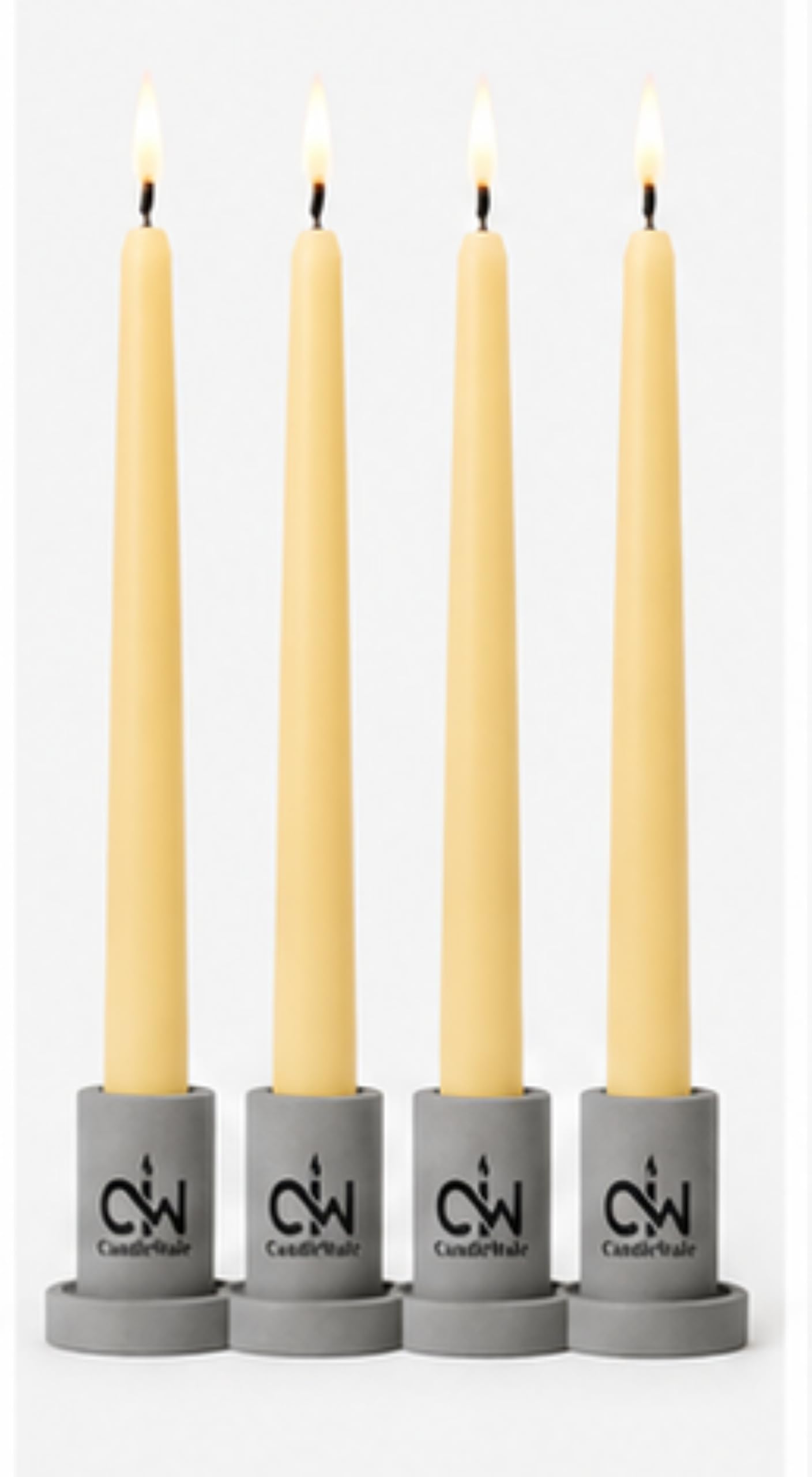 Taper Candles 10 Inch – Pack of 4 | Dripless, Smokeless, Long Burn | Elegant for Dinner, Wedding & Home Décor (Black)