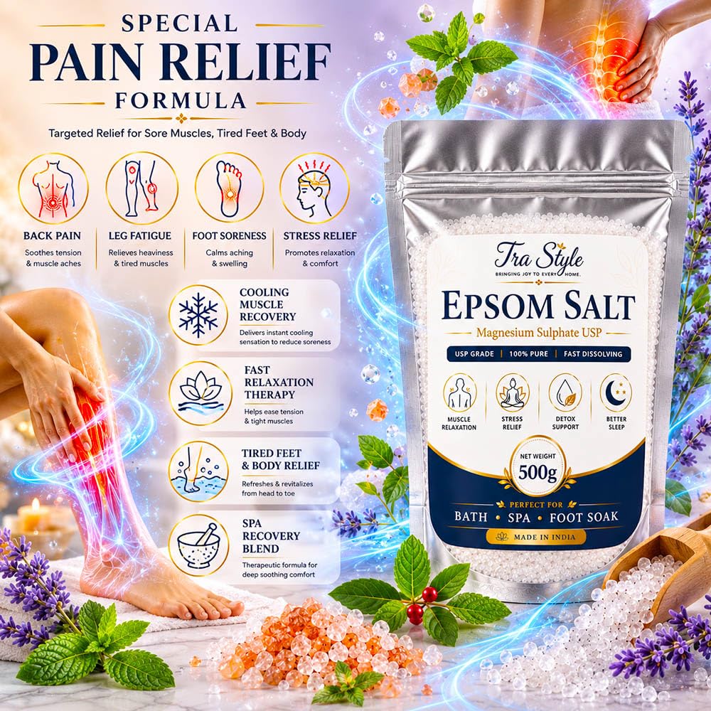 Lavender Cooling Recovery Soak | Foot Spa & Muscle Relief Magnesium Bath Salt (1.5kg)
