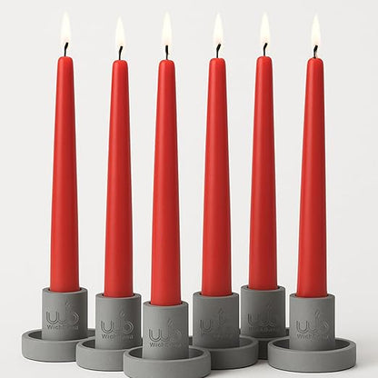 Candlewale 10″ Soy Wax Taper Candles – Pack of 6 | Dripless, Smokeless, Long Burn | Elegant for Dinner, Wedding & Home Décor (Rose)