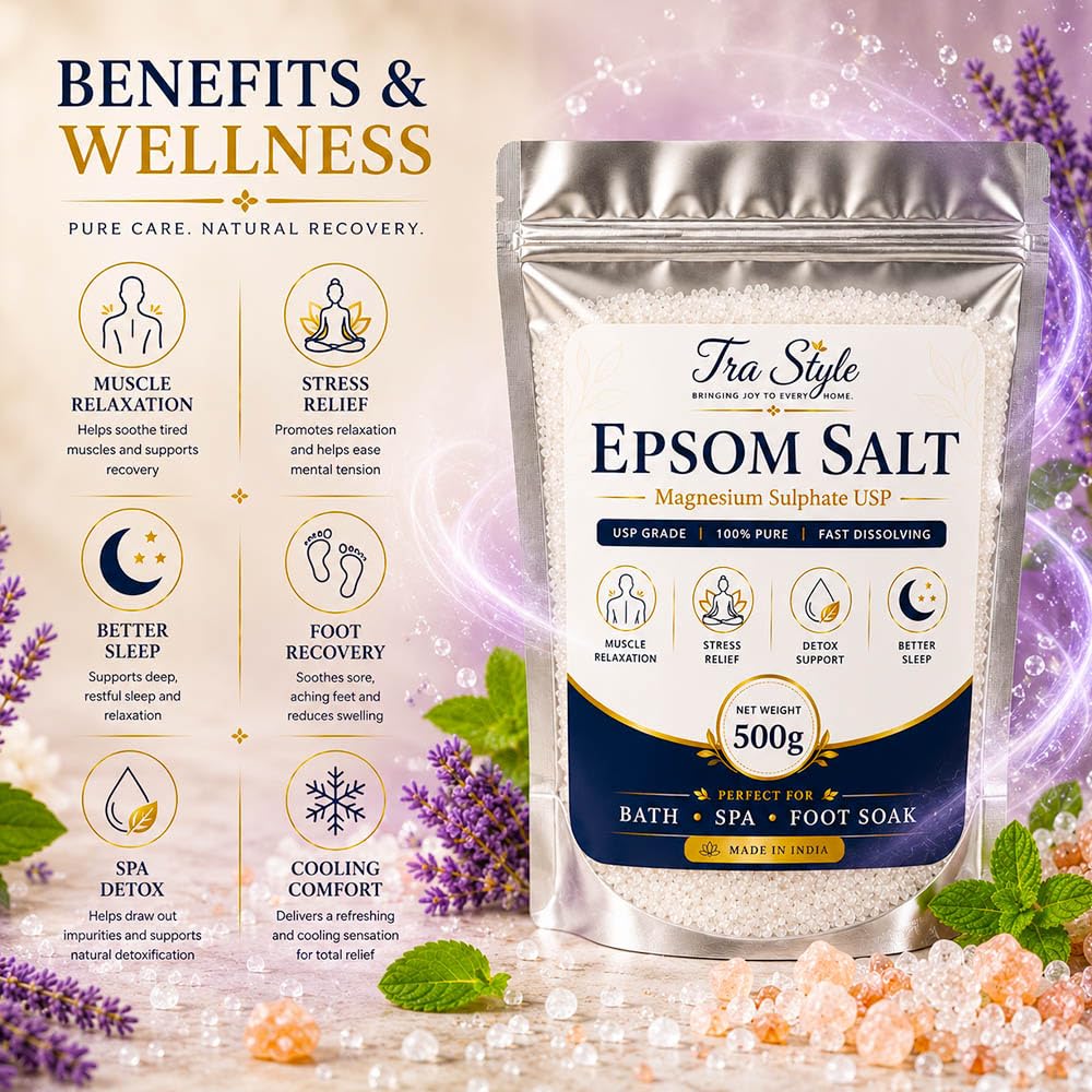 Lavender Cooling Recovery Soak | Foot Spa & Muscle Relief Magnesium Bath Salt (1.5kg)