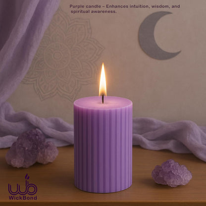 Candlewale Spiritual Votive Candle Set – Purple Candles for Healing, Cleansing, Meditation, Yoga, Reiki & Home Decor – 12-Hour Clean Burn, Natural Wax, Toxin-Free (Inner Wisdom)