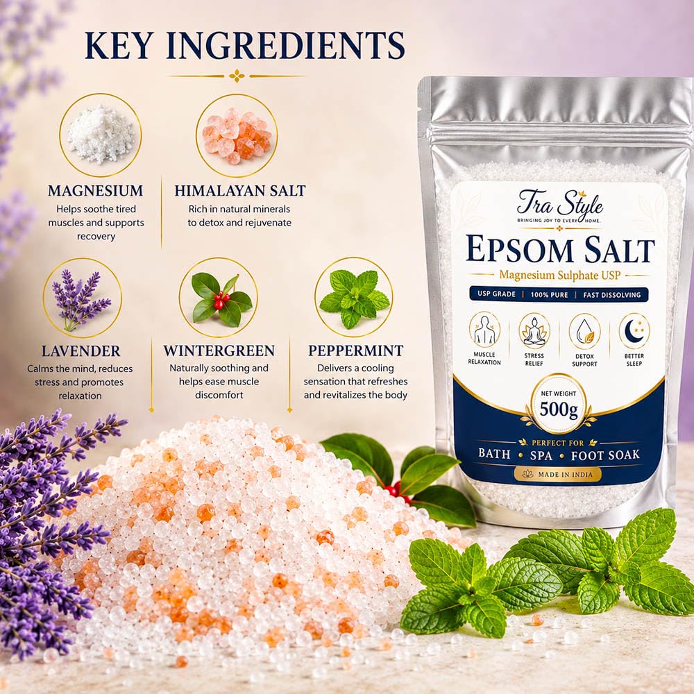 Lavender Cooling Recovery Soak | Foot Spa & Muscle Relief Magnesium Bath Salt (1.5kg)