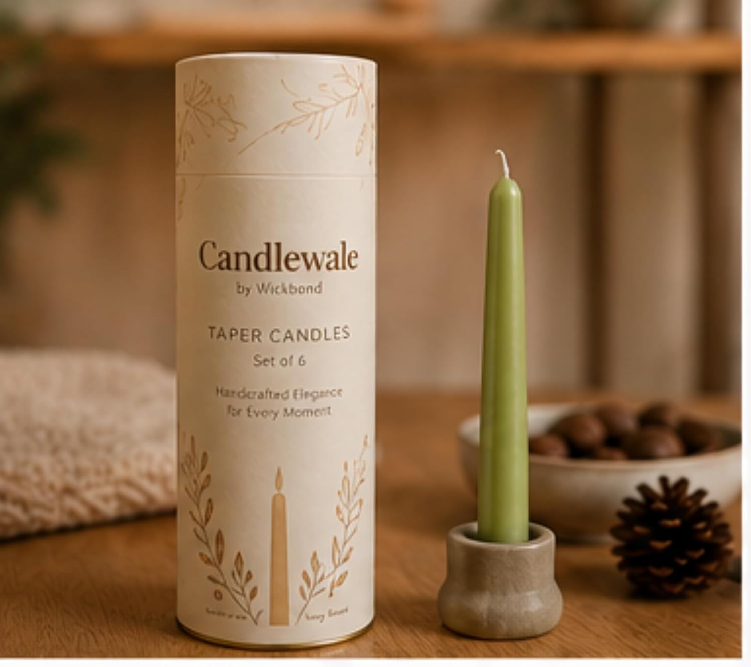 Taper Candles 10 Inch – Pack of 4 | Dripless, Smokeless, Long Burn | Elegant for Dinner, Wedding & Home Décor (Black)