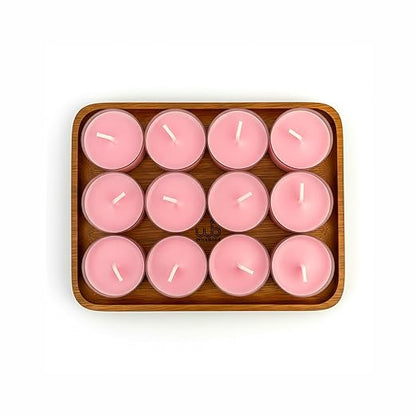 Candlewale Set of 12 Scented Soy Wax Tealight Candles – Smokeless, Drip-Free, 4-Hour Burn Time – Ideal for Home Décor, Pooja, Spa & Gifting (Lily)
