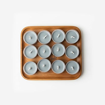 Candlewale Set of 12 Scented Soy Wax Tealight Candles – Smokeless, Drip-Free, 4-Hour Burn Time – Ideal for Home Décor, Pooja, Spa & Gifting (Vanilla)