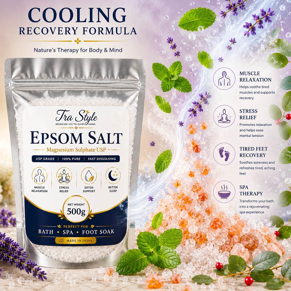 Lavender Cooling Recovery Soak | Foot Spa & Muscle Relief Magnesium Bath Salt (1.5kg)