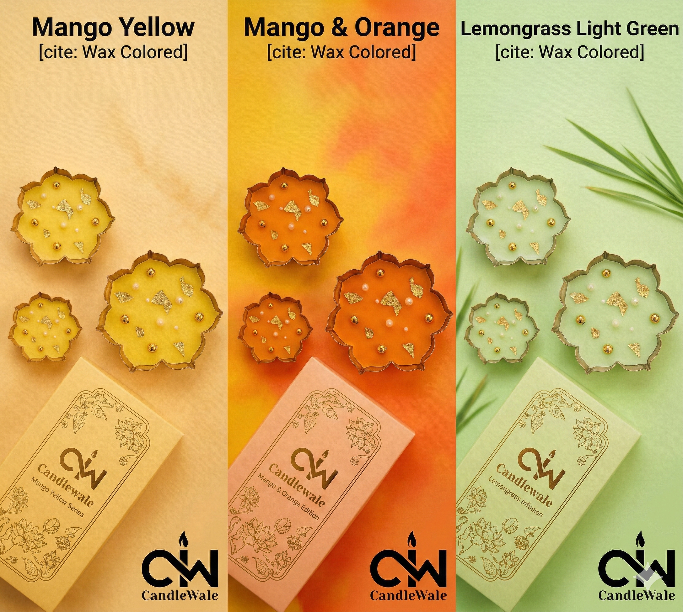 Candlewale Urli Candle Set of 2 – Decorative Scented Bowl Candles for Home Décor & Gifting