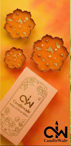 Candlewale Urli Candle Set of 2 – Decorative Scented Bowl Candles for Home Décor & Gifting