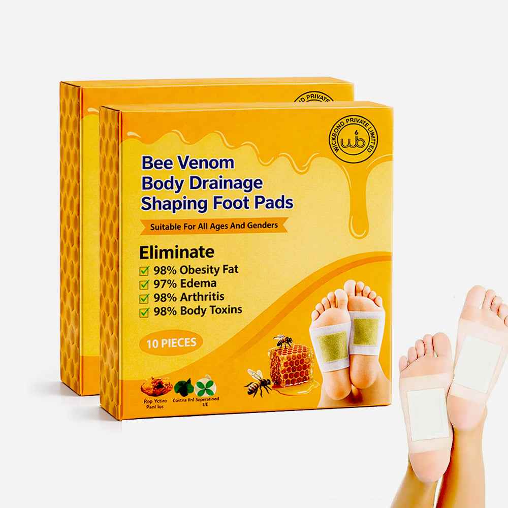 Two Bee Venom body drainage shaping foot pads boxes with foot patch squares